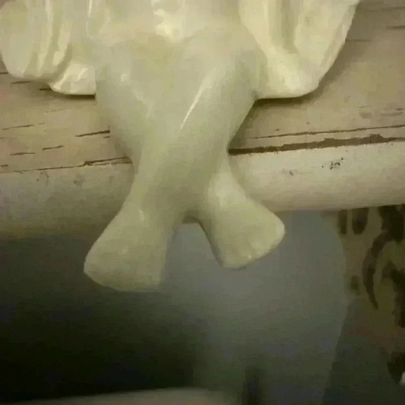 Baby Porcelain Figurine sitting for shelf ledge has a couple blemishes noted - Picture 3 of 8